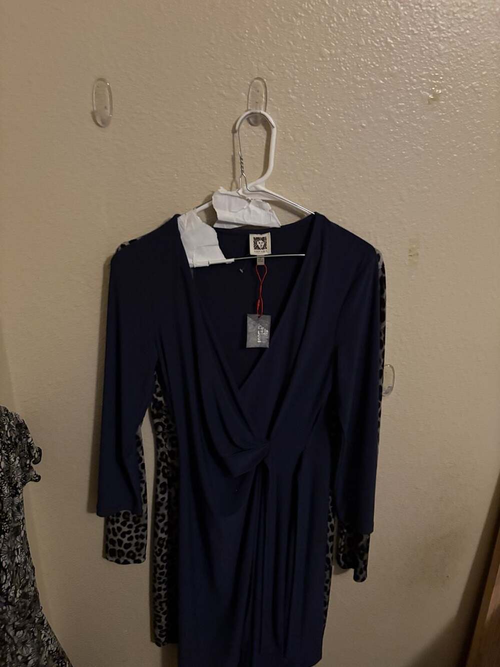Anne Klein Dress Navy Blue